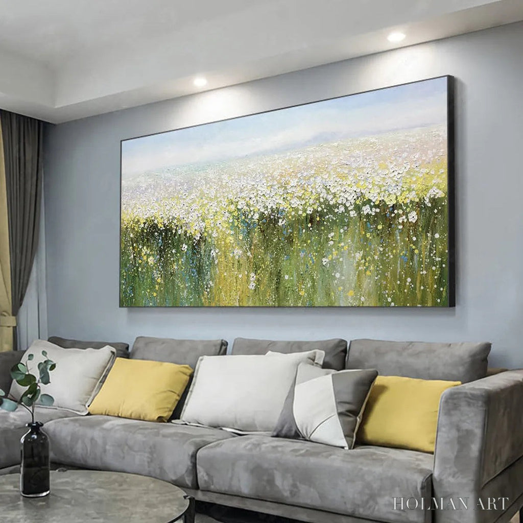 HOLMAN ART Whispering Meadow – Impressionistic Wildflower Field Oil Painting - image 6