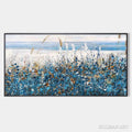 HOLMAN ART Blue Dunes – Coastal Landscape Painting with Blue Flowers - image 1