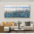 HOLMAN ART Blue Dunes – Coastal Landscape Painting with Blue Flowers - image 2