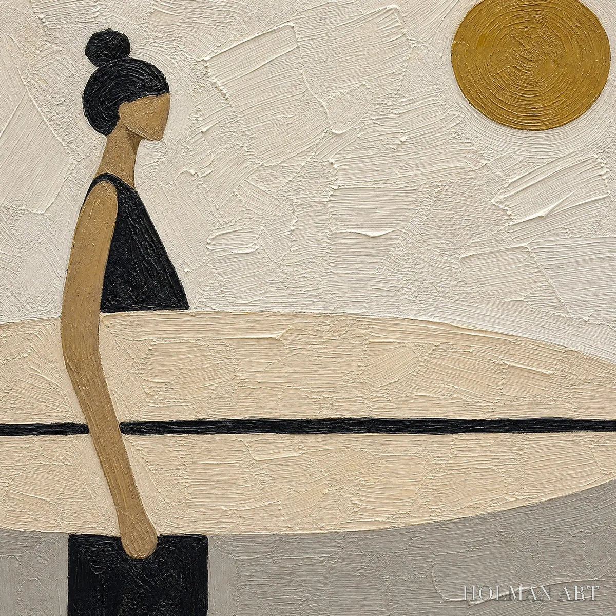 HOLMAN ART Quiet Shore – Minimalist Surfer - image 3