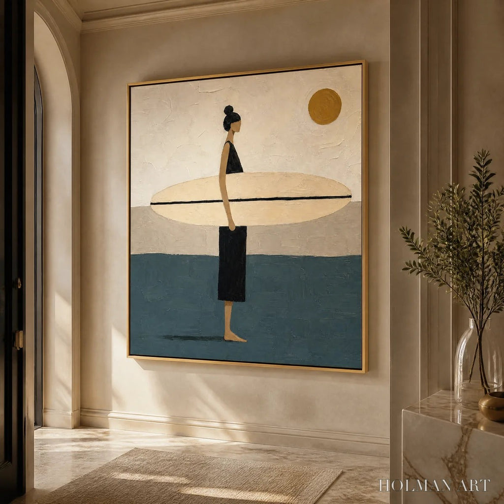 HOLMAN ART Quiet Shore – Minimalist Surfer - image 5