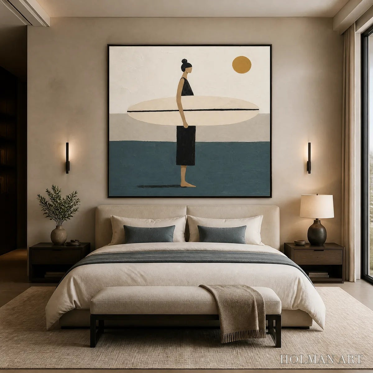 HOLMAN ART Quiet Shore – Minimalist Surfer - image 6