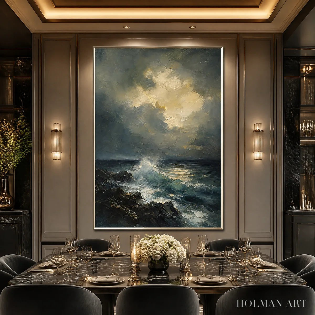 HOLMAN ART Storm Tide – Stormy Ocean Seascape Painting - image 2
