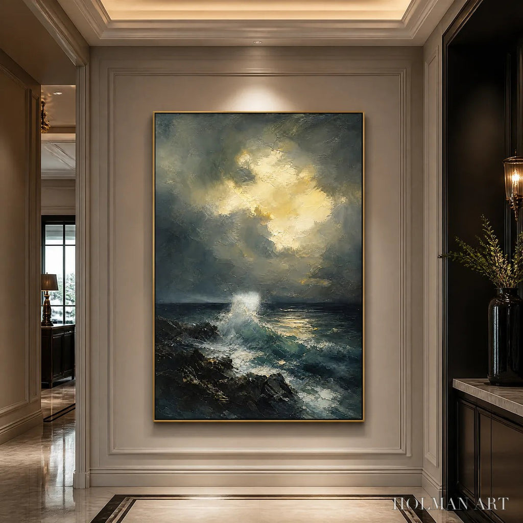 HOLMAN ART Storm Tide – Stormy Ocean Seascape Painting - image 4