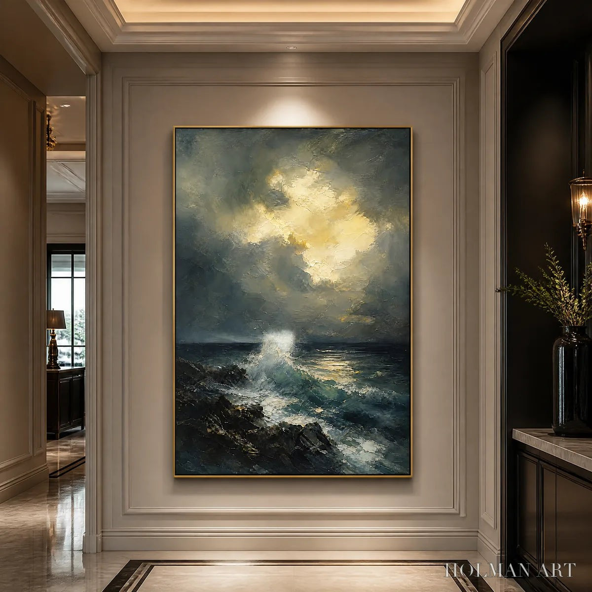 HOLMAN ART Storm Tide – Stormy Ocean Seascape Painting - image 4