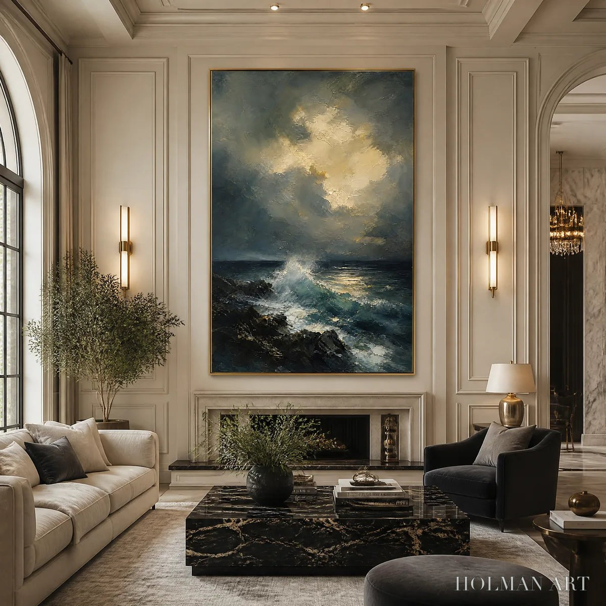 HOLMAN ART Storm Tide – Stormy Ocean Seascape Painting - image 5