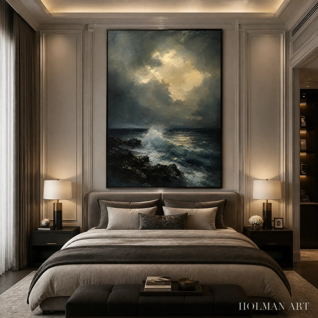 HOLMAN ART Storm Tide – Stormy Ocean Seascape Painting - image 6