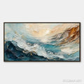 HOLMAN ART Turquoise Rush – Turquoise Ocean Wave Painting - image 1