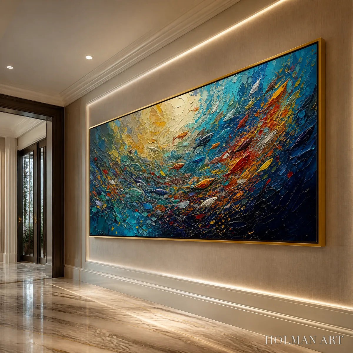 HOLMAN ART Deep Tide – Deep Blue Abstract Ocean Painting - image 4