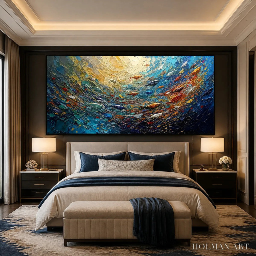 HOLMAN ART Deep Tide – Deep Blue Abstract Ocean Painting - image 6