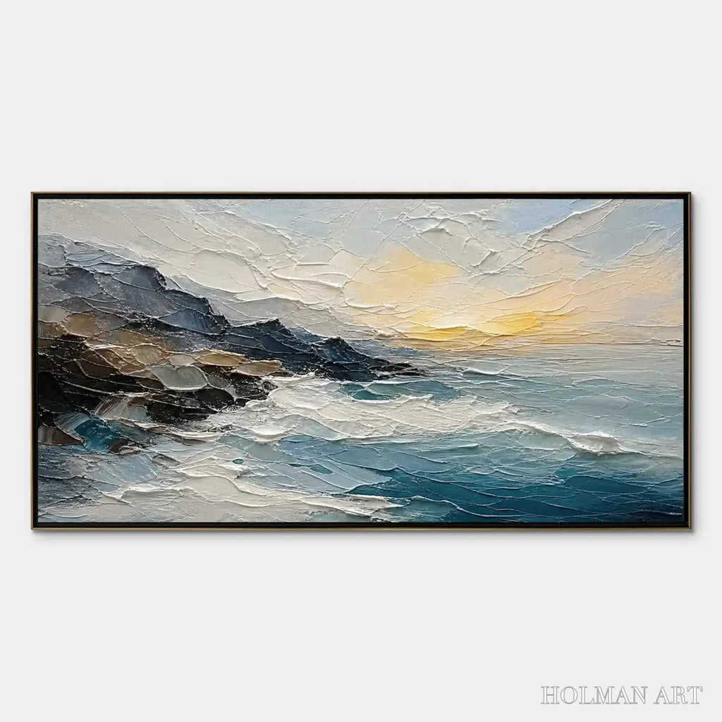 HOLMAN ART Midnight Breaker – Stormy Ocean Wave Painting - image 1