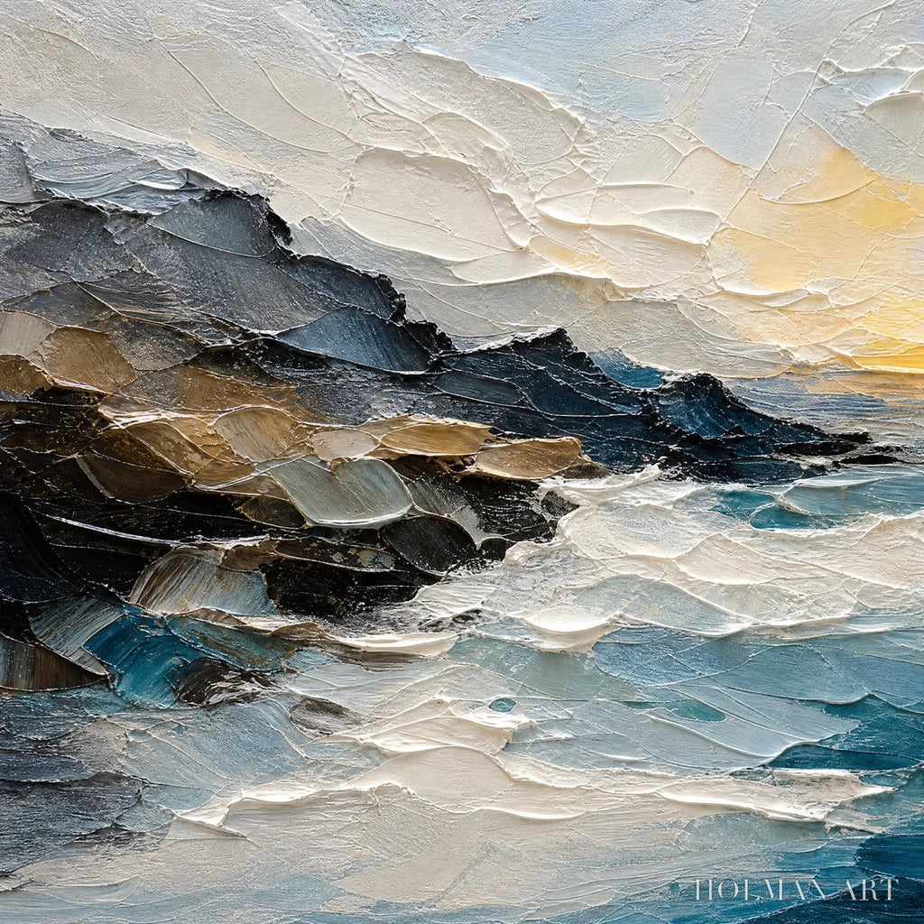 HOLMAN ART Midnight Breaker – Stormy Ocean Wave Painting - image 3
