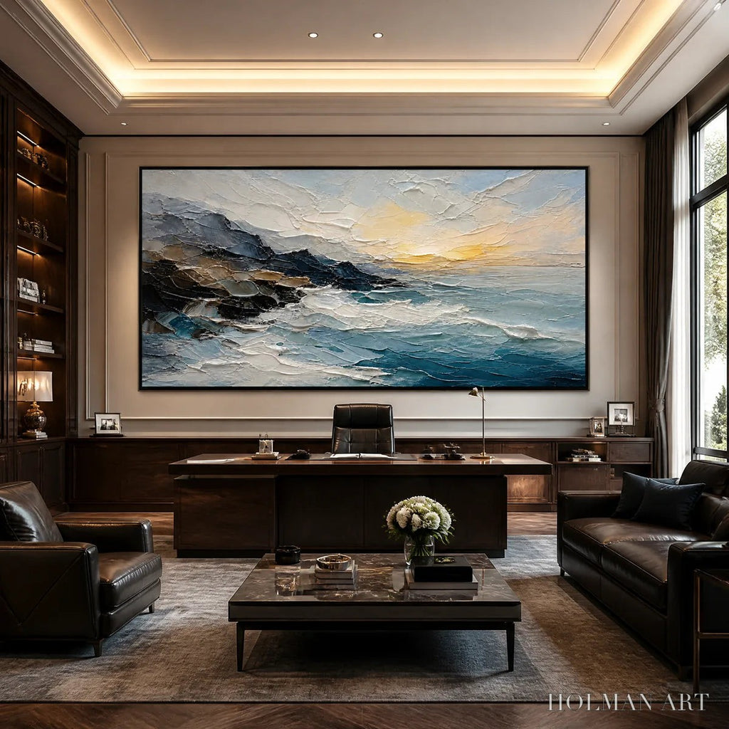 HOLMAN ART Midnight Breaker – Stormy Ocean Wave Painting - image 4