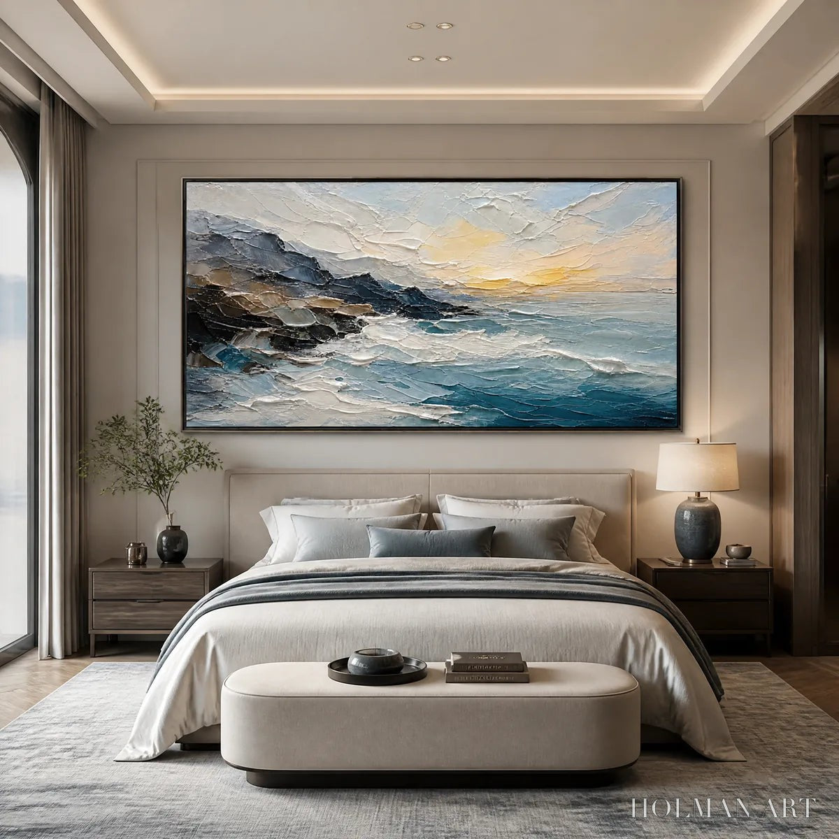 HOLMAN ART Midnight Breaker – Stormy Ocean Wave Painting - image 5