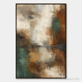 HOLMAN ART Rusted Shore – Rust Teal Abstract Landscape - image 1