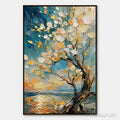 HOLMAN ART Springtide Tree – Blossom Tree Seascape Painting - image 1