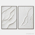 HOLMAN ART Aegean Calm – Minimalist White Textured Wabi Sabi Set - image 1