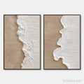 HOLMAN ART Coastal Calm – Textured Wabi-Sabi Abstract Beach Painting Diptych - image 1