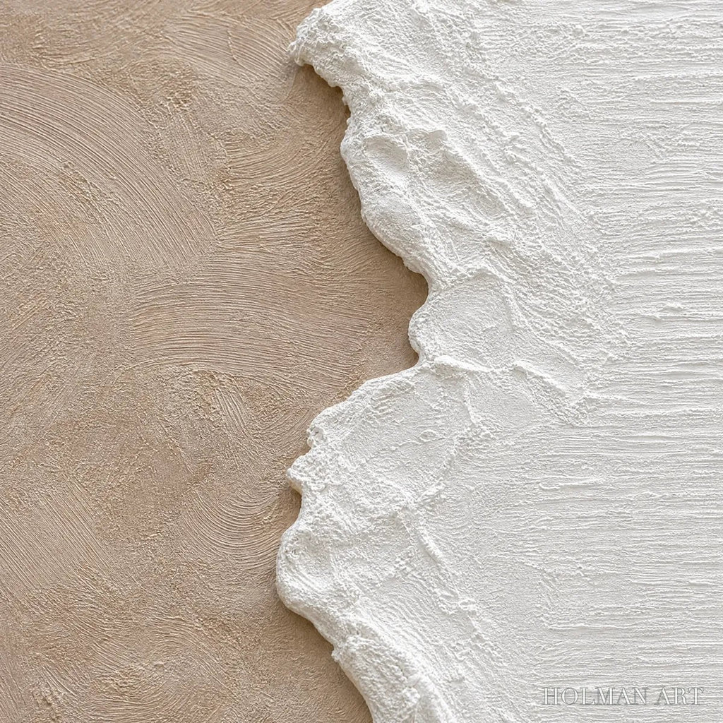HOLMAN ART Coastal Calm – Textured Wabi-Sabi Abstract Beach Painting Diptych - image 3