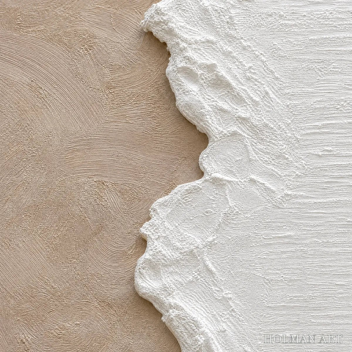 HOLMAN ART Coastal Calm – Textured Wabi-Sabi Abstract Beach Painting Diptych - image 3
