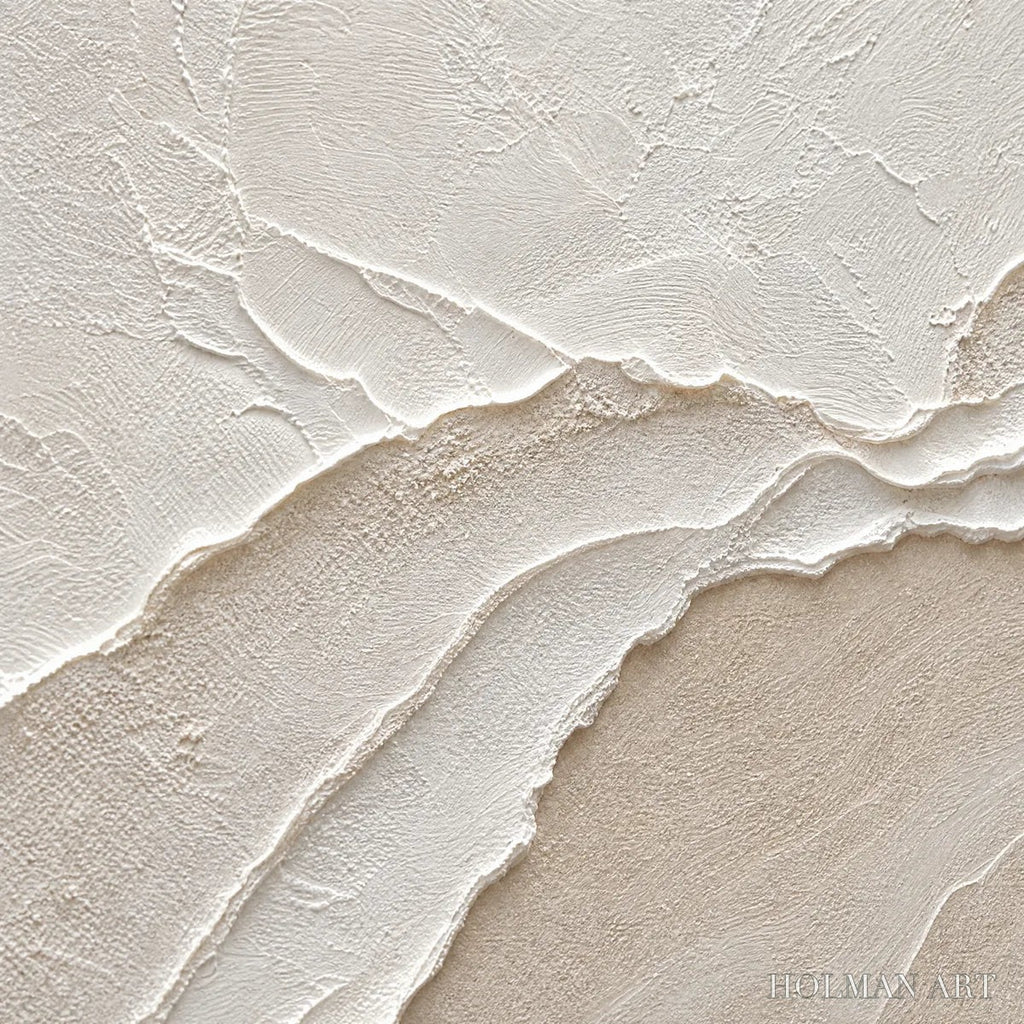 HOLMAN ART Whispers of the Tide – Textured Wabi Sabi Inspired Coastal Abstract Painting - image 3
