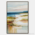 HOLMAN ART Coastal Reverie – Textured Vertical Abstract Seascape Painting - image 1