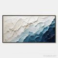 HOLMAN ART Aegean Crest – Textured Abstract Seascape Painting in Blue and White - image 1