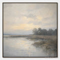 HOLMAN ART Whispering Reeds – Textured Wabi-Sabi Coastal Landscape Painting - image 1
