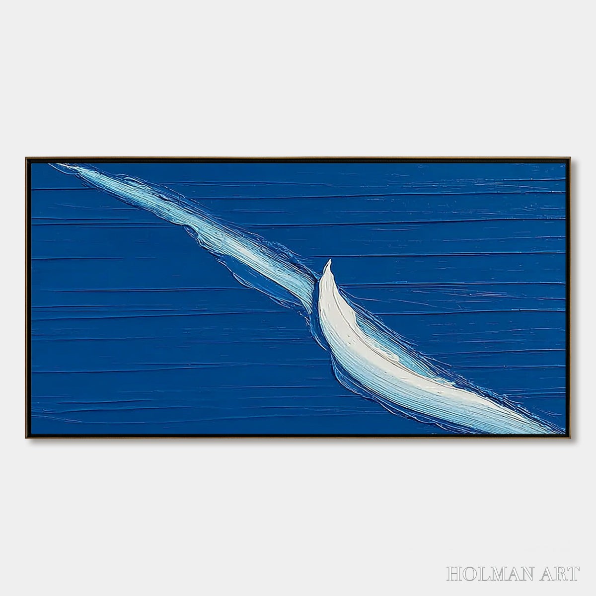 HOLMAN ART Voyage – Minimalist Textured Abstract Sailboat Painting - image 1