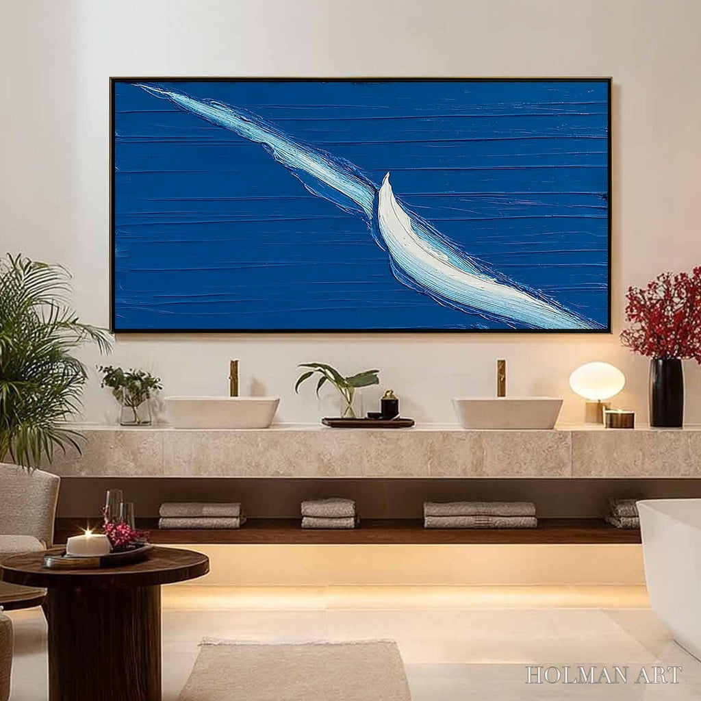 HOLMAN ART Voyage – Minimalist Textured Abstract Sailboat Painting - image 4