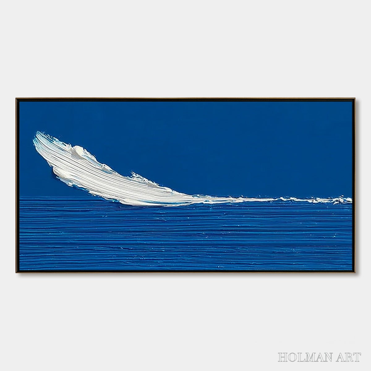 HOLMAN ART Azure Crest – Minimalist Abstract Seascape Impasto Oil Painting - image 1