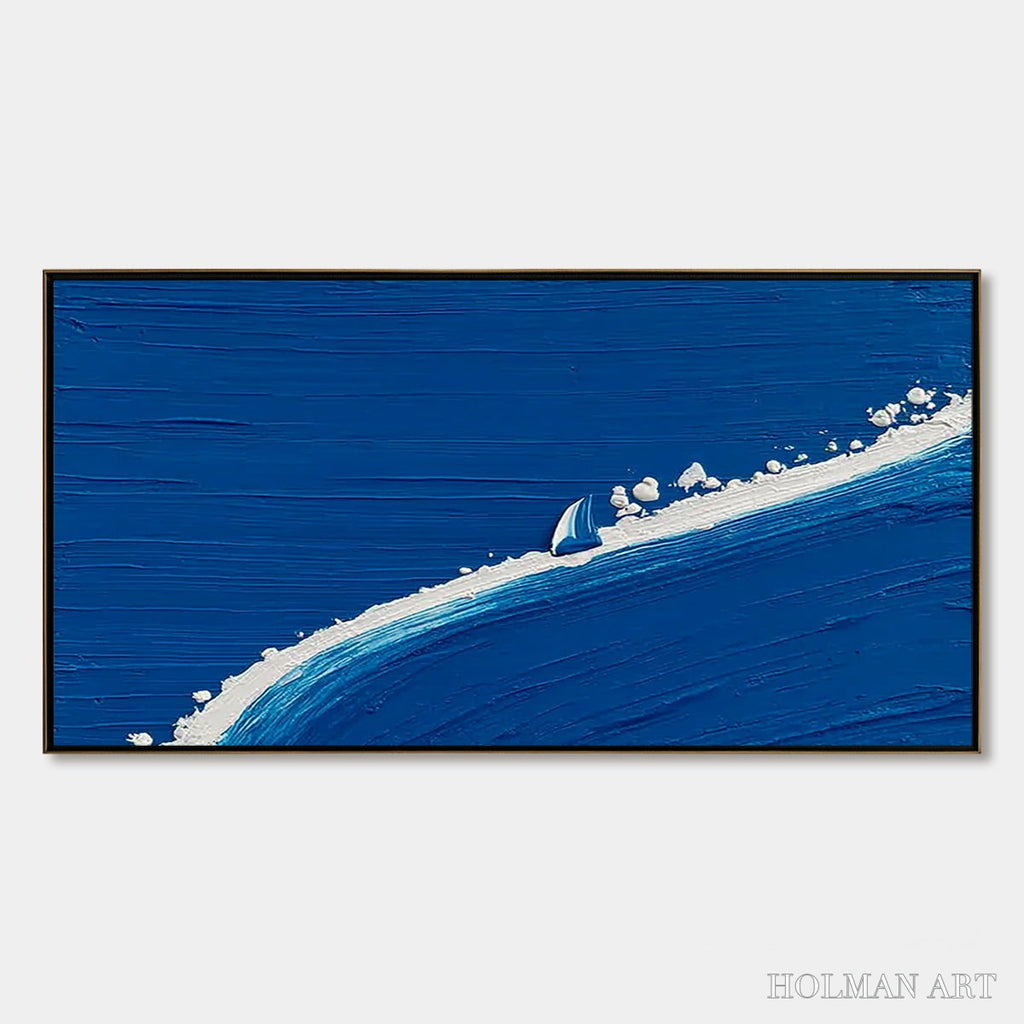 HOLMAN ART Voyage | Minimalist Textured Seascape Oil Painting - image 1