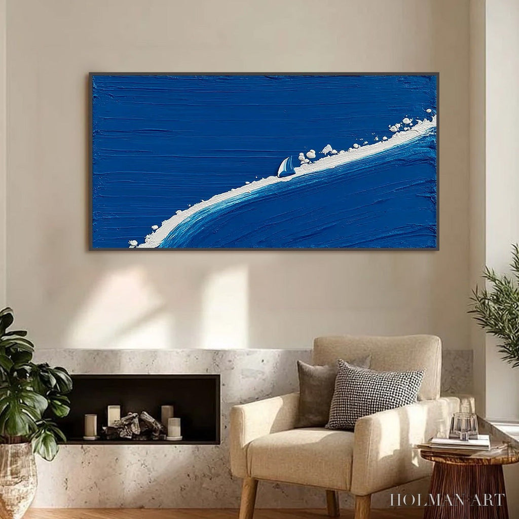 HOLMAN ART Voyage | Minimalist Textured Seascape Oil Painting - image 2