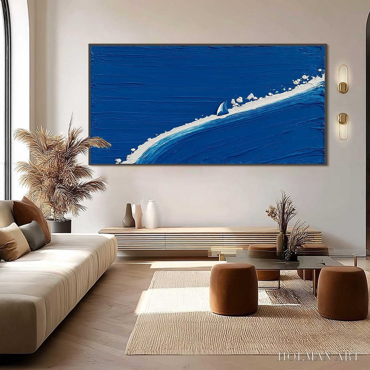 HOLMAN ART Voyage | Minimalist Textured Seascape Oil Painting - image 6