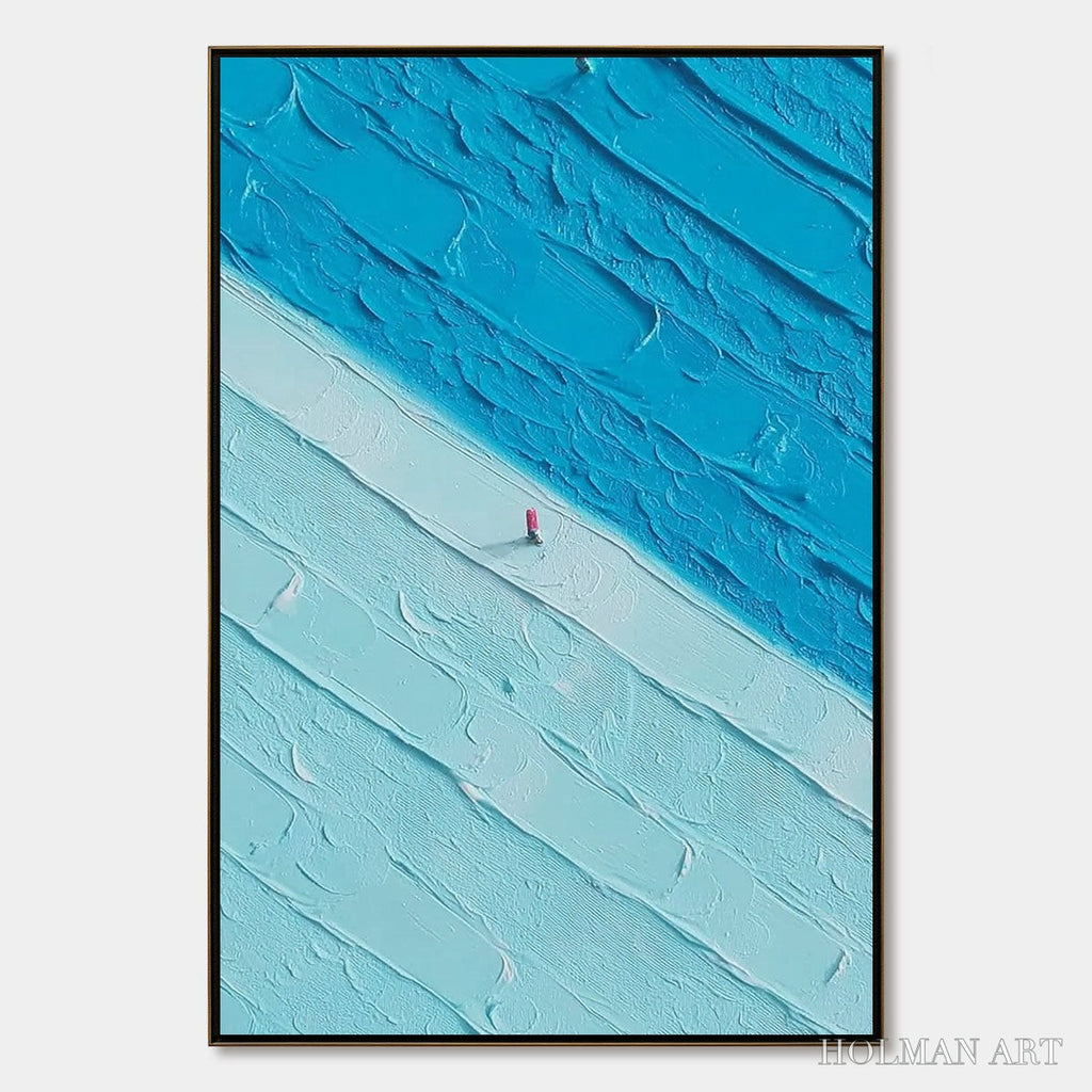 HOLMAN ART the Crossing – Textured Minimalist Abstract Seascape Painting - image 1