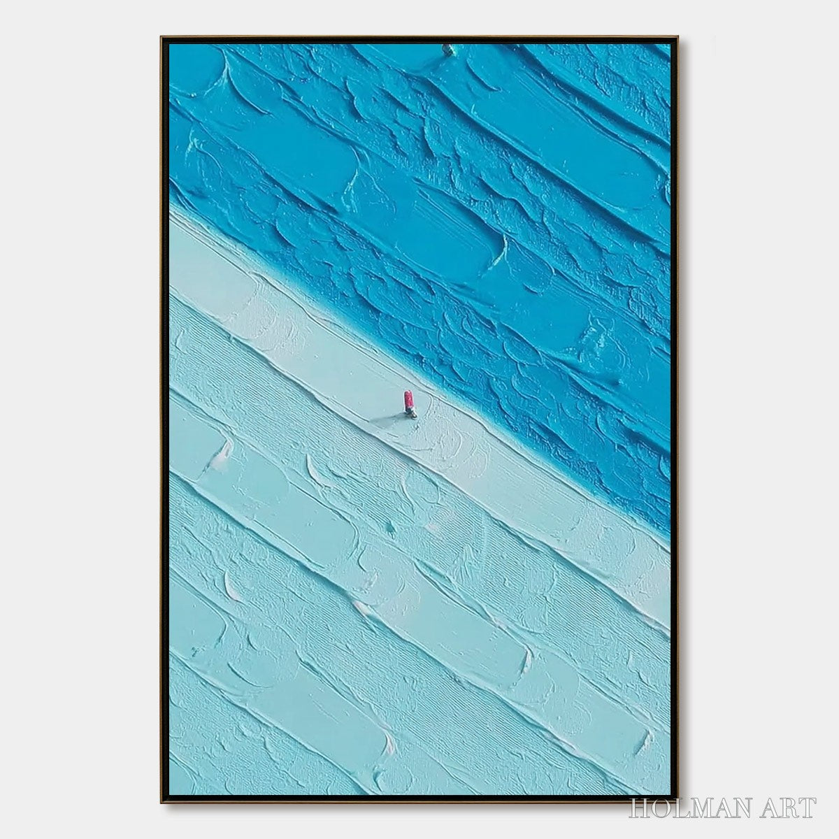 HOLMAN ART the Crossing – Textured Minimalist Abstract Seascape Painting - image 1