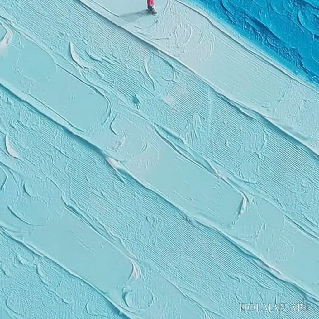 HOLMAN ART the Crossing – Textured Minimalist Abstract Seascape Painting - image 5