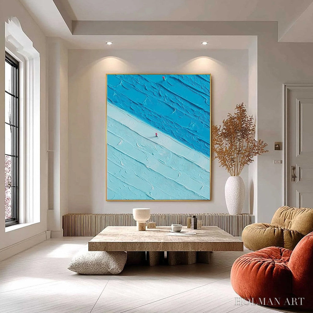 HOLMAN ART the Crossing – Textured Minimalist Abstract Seascape Painting - image 6