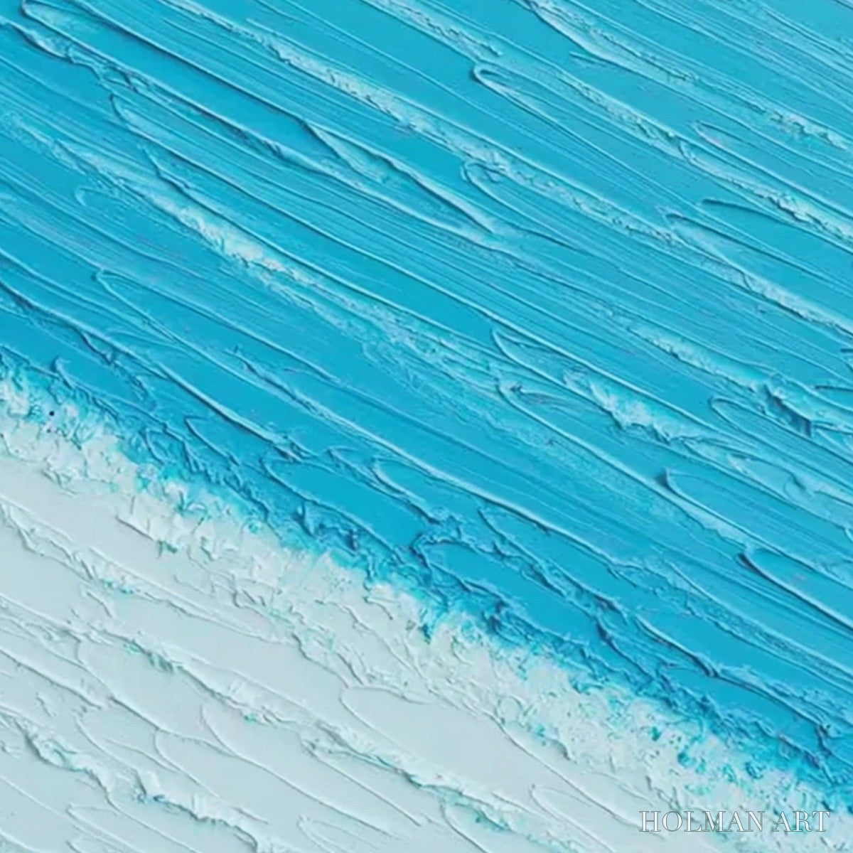 HOLMAN ART Azure Drift | Textured Abstract Beach Oil Painting - image 5