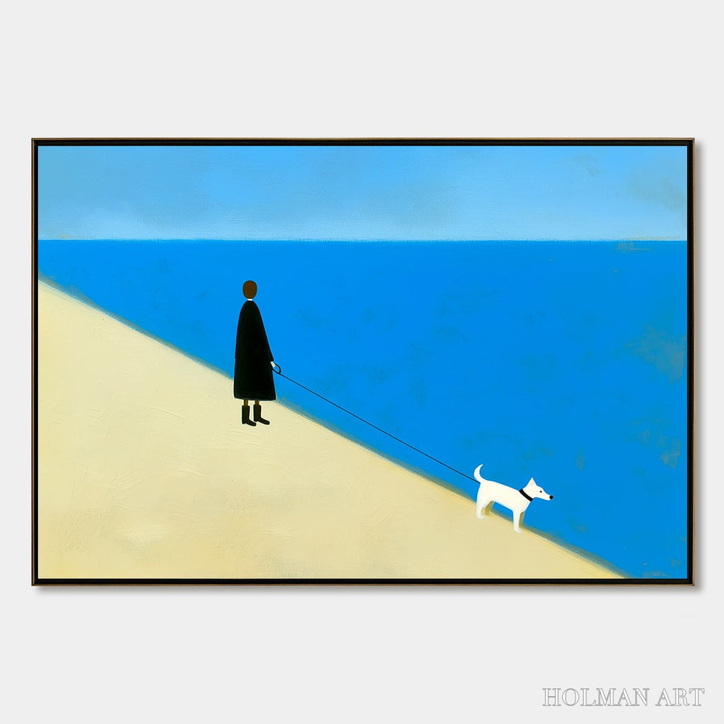HOLMAN ART the Companion Minimalist Beach Oil Painting | Modern - image 1