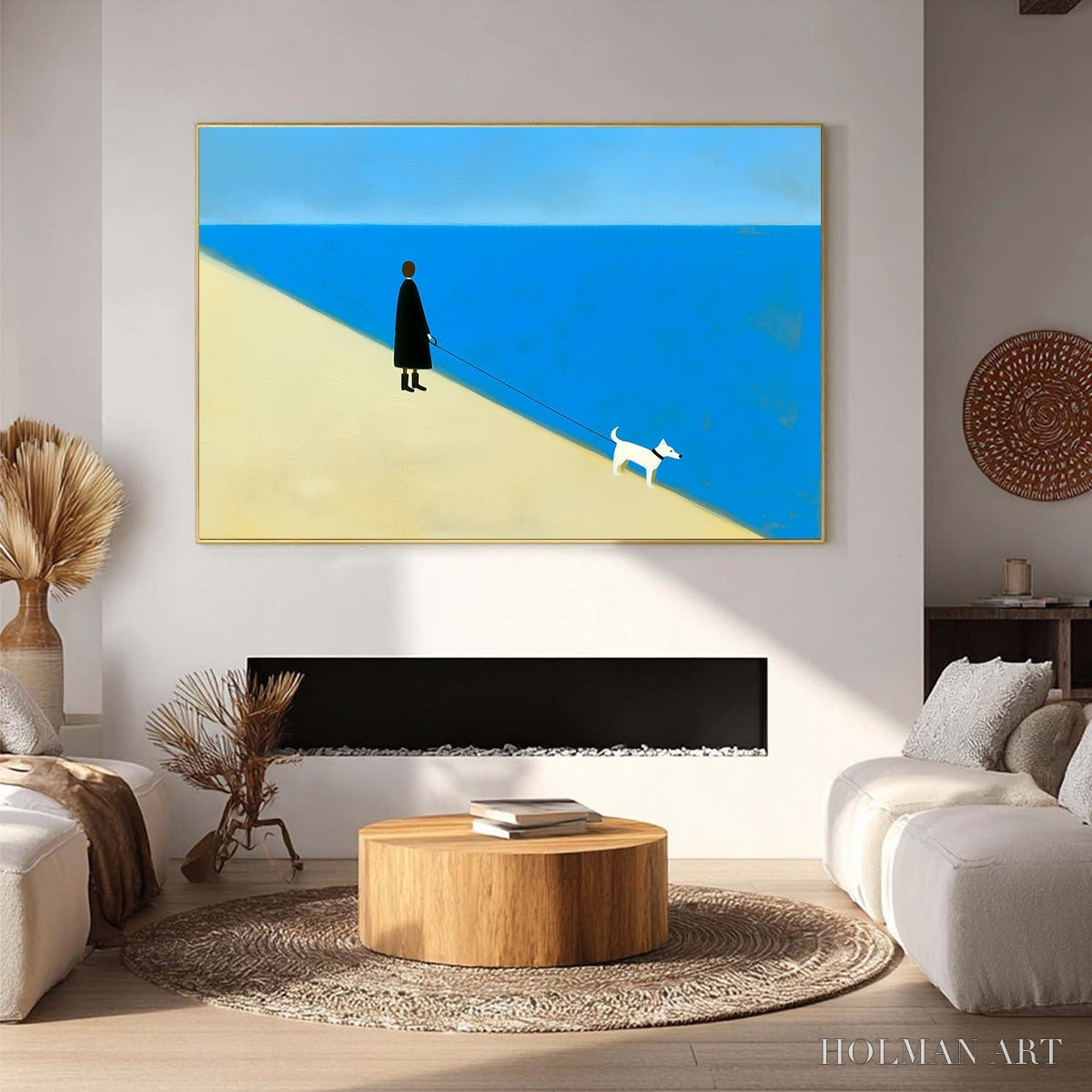 HOLMAN ART the Companion Minimalist Beach Oil Painting | Modern - image 2