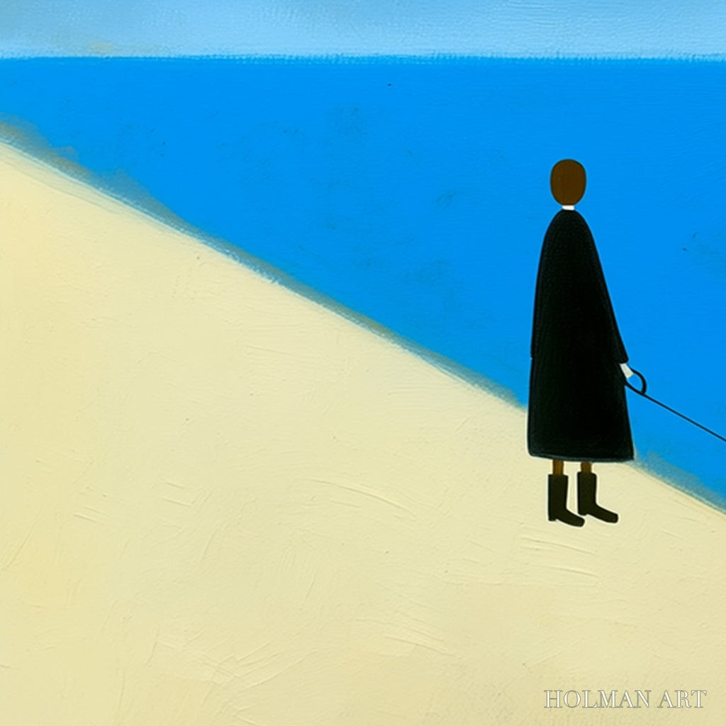 HOLMAN ART the Companion Minimalist Beach Oil Painting | Modern - image 3