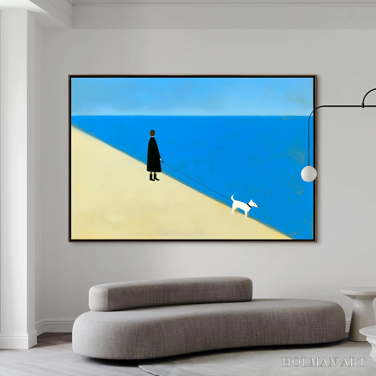 HOLMAN ART the Companion Minimalist Beach Oil Painting | Modern - image 6