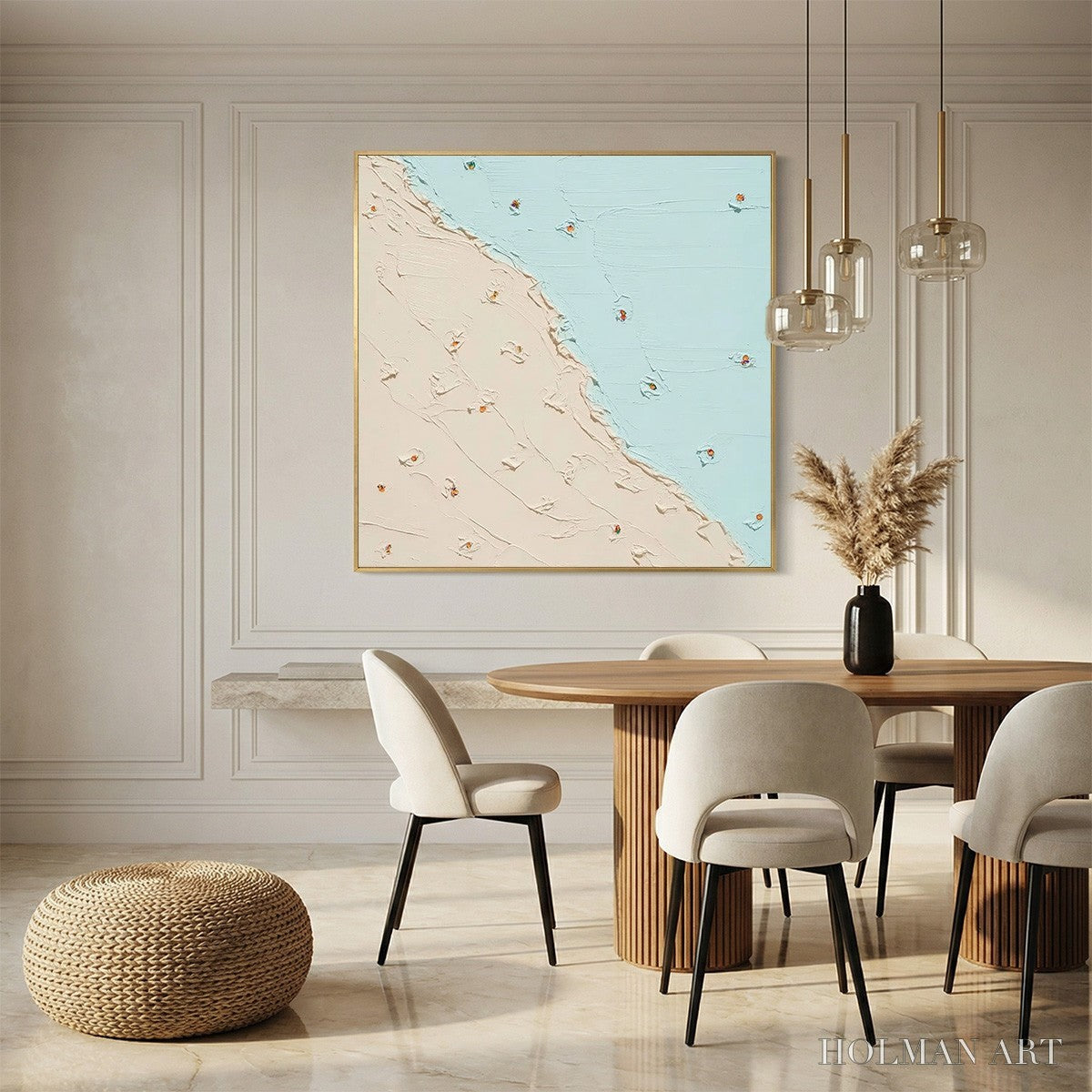 HOLMAN ART Coastal Daydream – Textured Minimalist Abstract Beach Painting - image 2