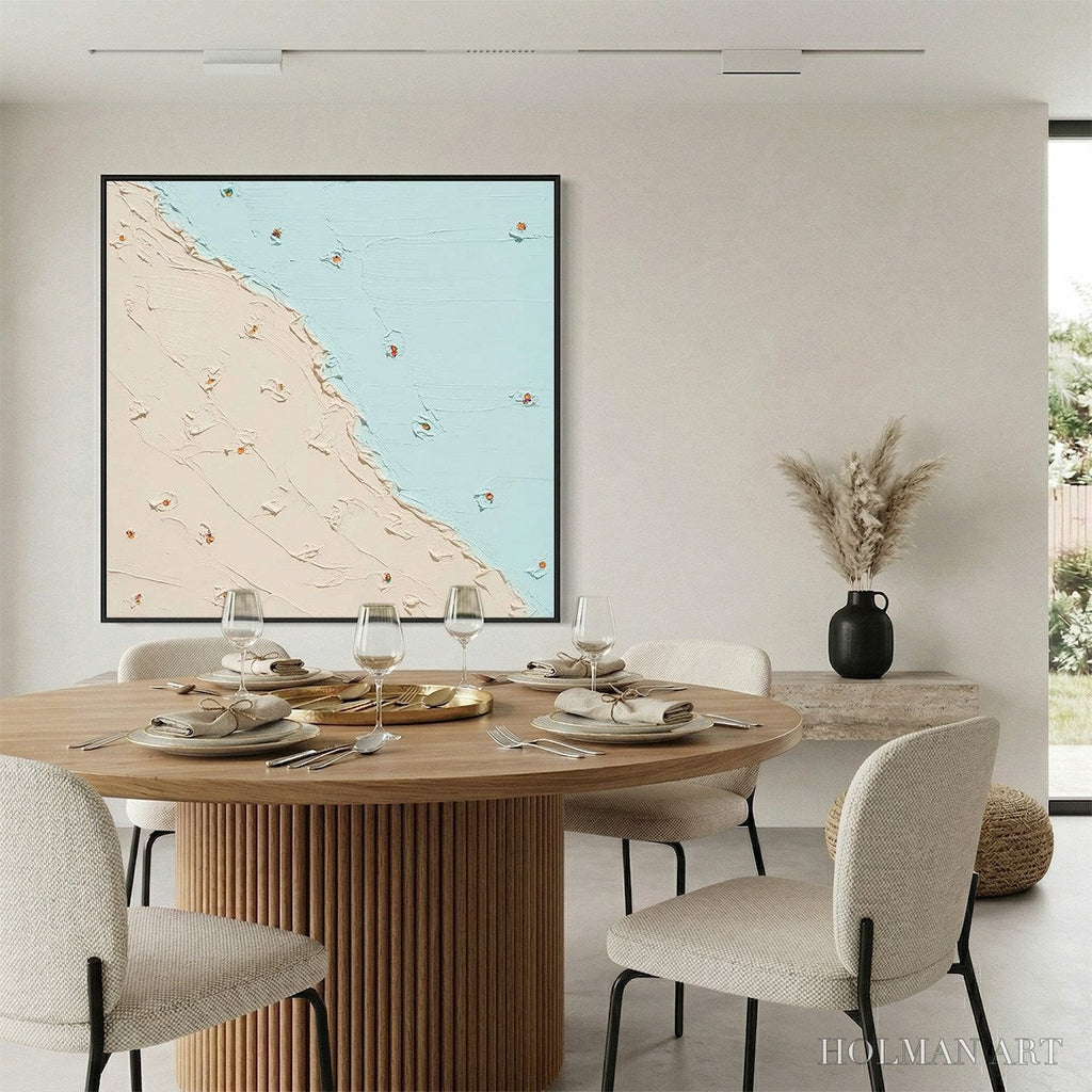 HOLMAN ART Coastal Daydream – Textured Minimalist Abstract Beach Painting - image 4