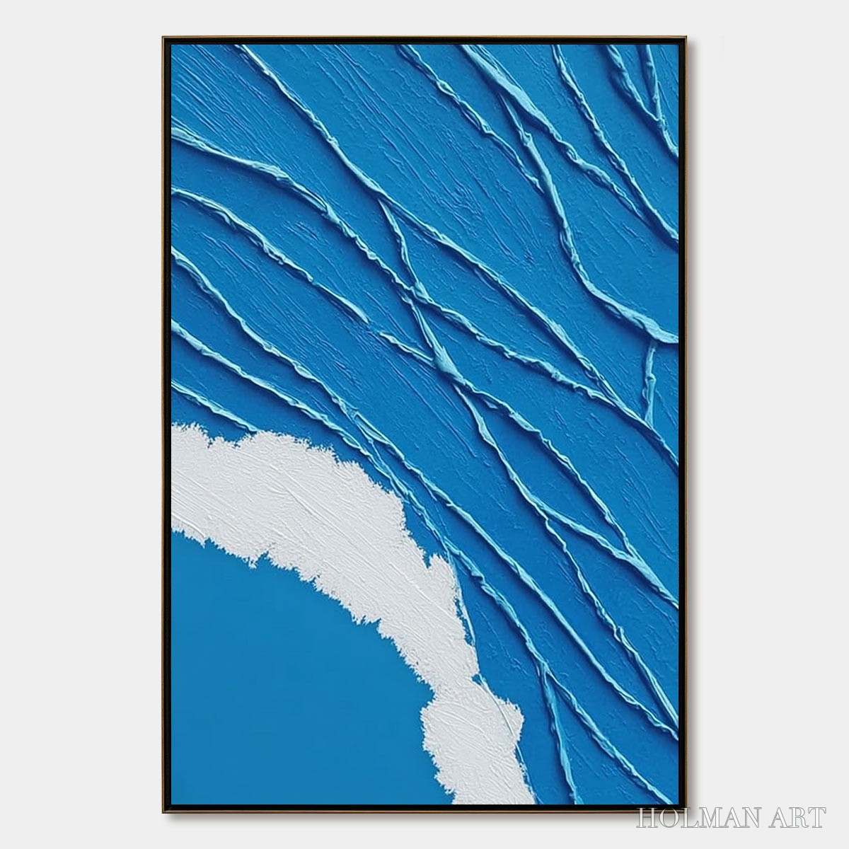 HOLMAN ART Aegean Tide – Textured Impasto Abstract Seascape Painting - image 1