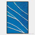 HOLMAN ART Azure Current | Textured Abstract Blue Vertical Oil Painting - image 1
