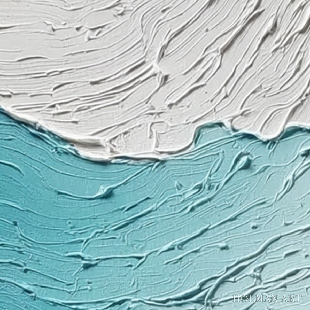 HOLMAN ART Coastal Drift – Textured Abstract Ocean Wave Painting Set - image 5