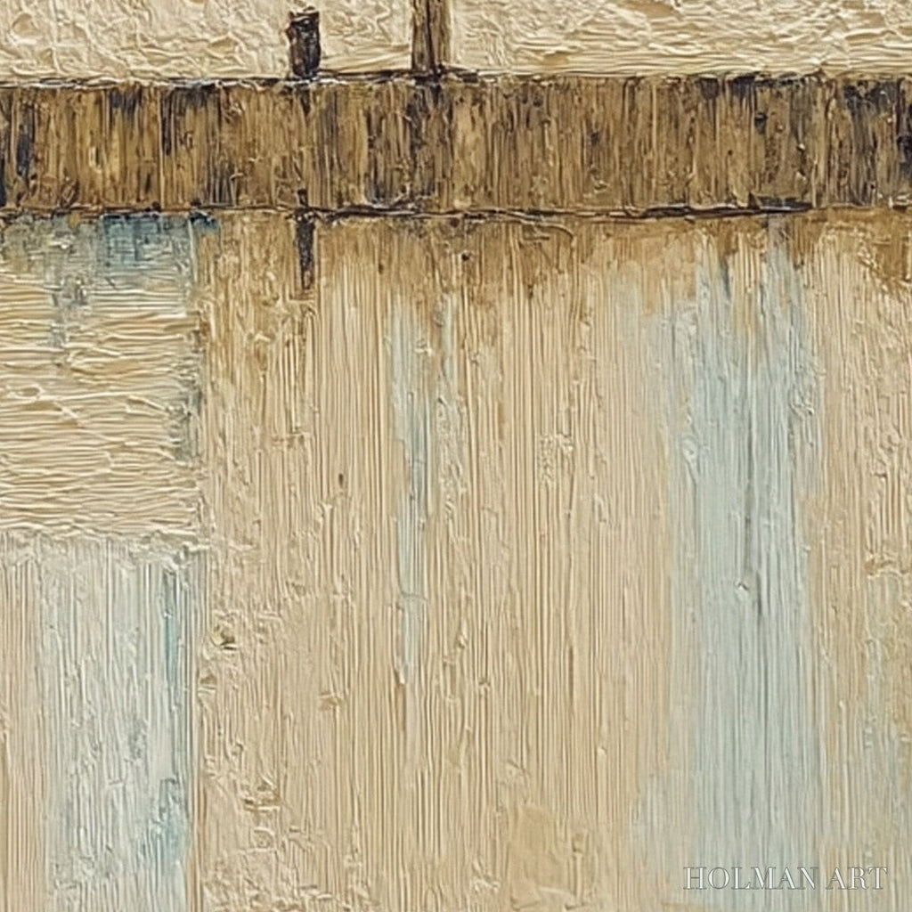 HOLMAN ART Horizon'S Edge – Textured Wabi-Sabi Abstract Seascape Painting - image 3