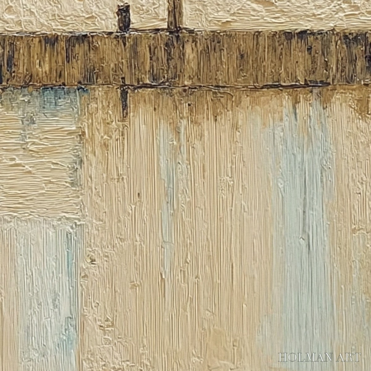 HOLMAN ART Horizon'S Edge – Textured Wabi-Sabi Abstract Seascape Painting - image 3